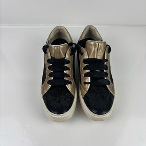 Geox Women's Gold and Black Sneakers